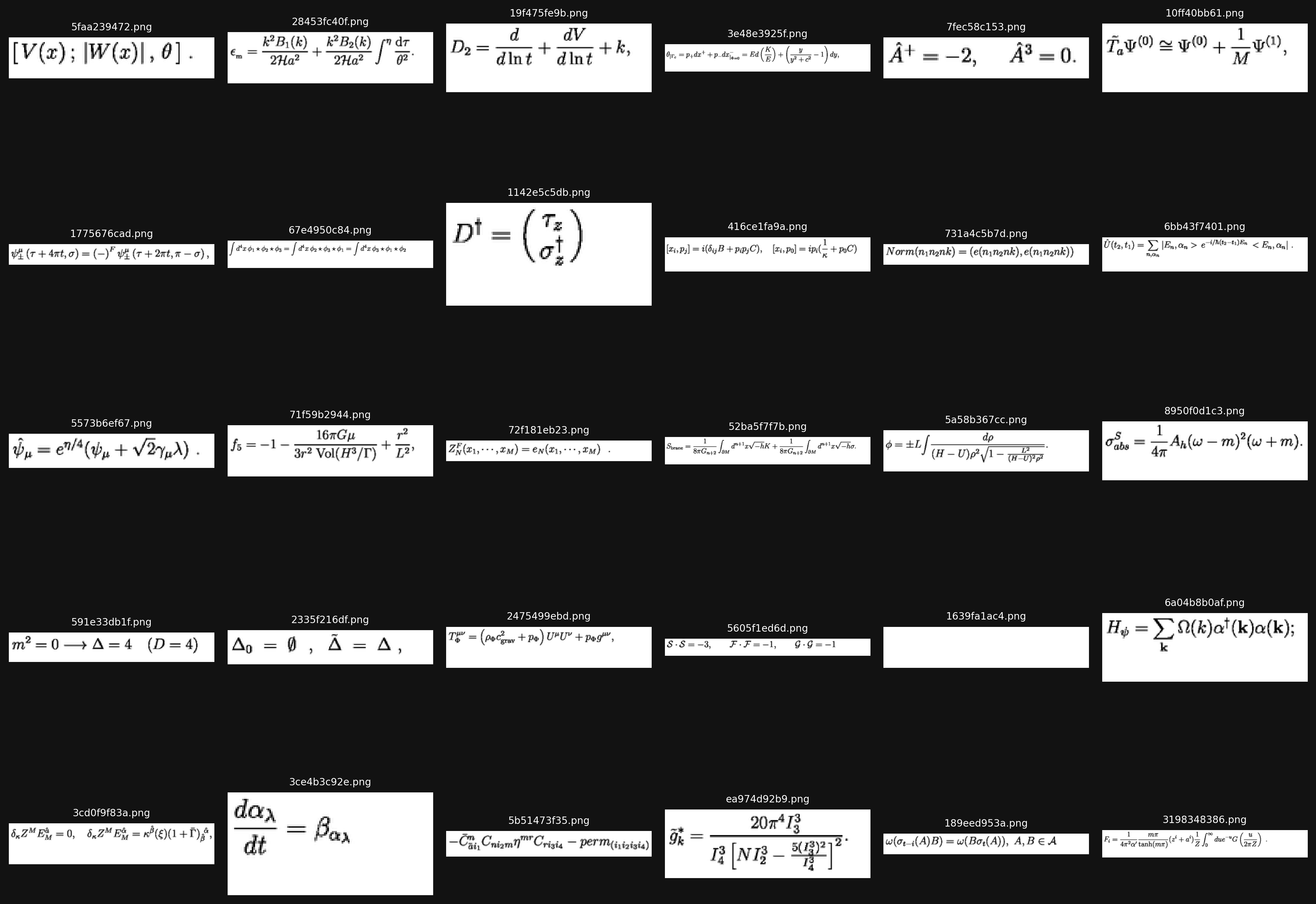 Formula Image Grid
